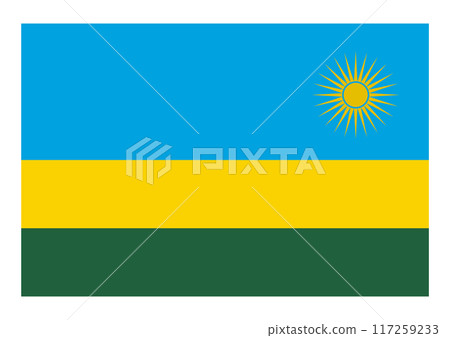 National flag Rwanda 117259233