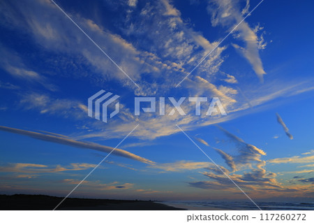 Bright red sunrise 117260272