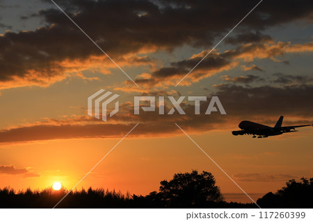 beautiful sunrise sky 117260399