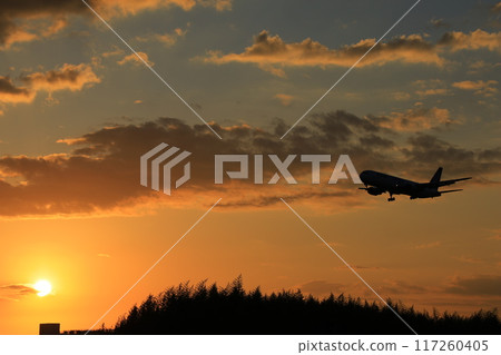 beautiful sunrise sky beautiful sunrise sky 117260405