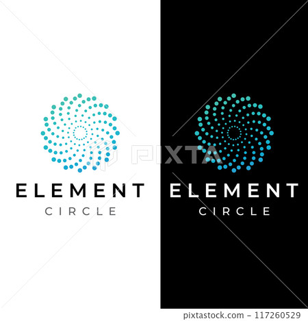 Abstract circle logo elements, circle lines, minimalist circles, creative ideas circles and modern colorful circles. Logos for companies and other businesses with simple and modern designs. 117260529