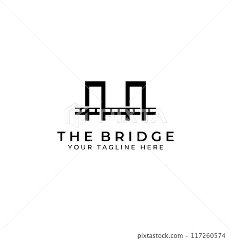 Minimalist and elegant creative bridge building logo with a modern concept. With vector illustration editing. Minimalist and elegant creative bridge building logo with a modern concept. With vector illustration editing. 117260574