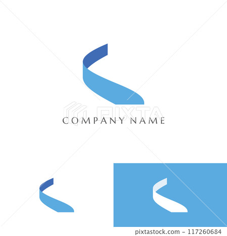 Abstract logo in swoosh style with modern colors.Logo can be used for business or company.Template vector design. 117260684