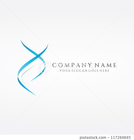 Abstract logo in swoosh style with modern colors.Logo can be used for business or company.Template vector design. 117260685