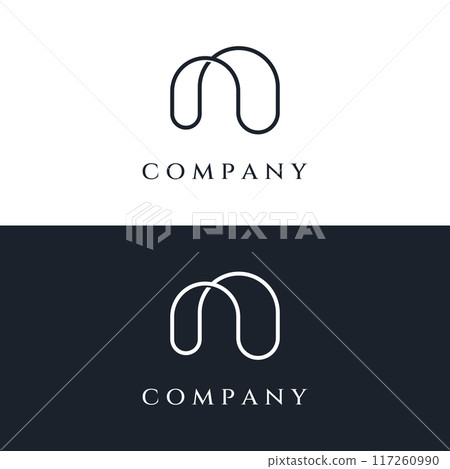 Abstract elements of arch line vector logo, for the construction of doors, windows, buildings and architecture. On a black and white isolated background. Abstract elements of arch line vector logo, for the construction of doors, windows, buildings and architecture. On a black and white isolated background. 117260990