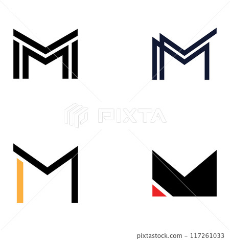 Abstract initial template logo minimalist letter M element.Symbol of modern, elegant, unique and luxurious geometry.Design for corporate business identity. Abstract initial template logo minimalist letter M element.Symbol of modern, elegant, unique and luxurious geometry.Design for corporate business identity. 117261033