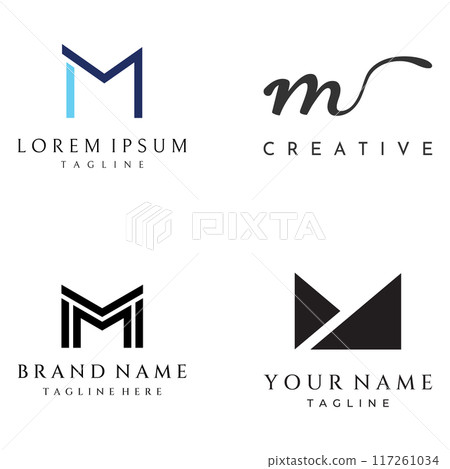 Abstract initial template logo minimalist letter M element.Symbol of modern, elegant, unique and luxurious geometry.Design for corporate business identity. Abstract initial template logo minimalist letter M element.Symbol of modern, elegant, unique and luxurious geometry.Design for corporate business identity. 117261034