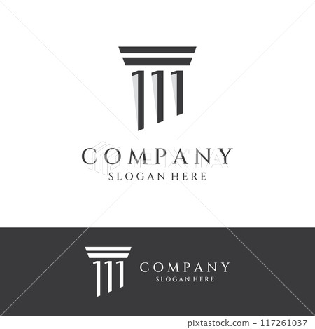 Museums, museum columns, museum lines, museum pillar logos. Museums with minimalist and modern concepts. Logos can be used for companies, museums and businesses. Museums, museum columns, museum lines, museum pillar logos. Museums with minimalist and modern concepts. Logos can be used for companies, museums and businesses. 117261037