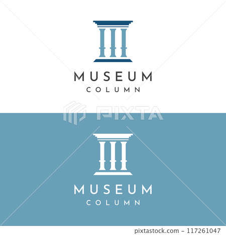 Museums, museum columns, museum lines, museum pillar logos. Museums with minimalist and modern concepts. Logos can be used for companies, museums and businesses. Museums, museum columns, museum lines, museum pillar logos. Museums with minimalist and modern concepts. Logos can be used for companies, museums and businesses. 117261047