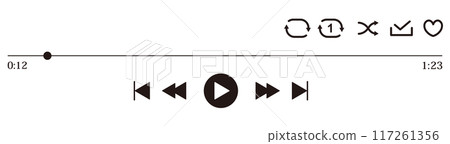 音樂應用程式 UI 圖示集 117261356