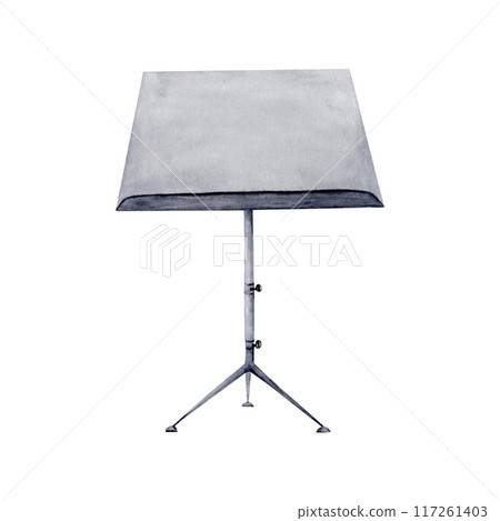 Music Stand watercolor illustration on white background Music Stand watercolor illustration on white background 117261403