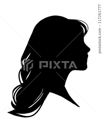 女孩輪廓剪影 117261777