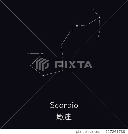 Simple constellation illustration (Scorpio) 117261788