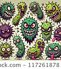 Terrifying germs illustration 117261878