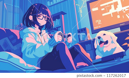 女孩玩遊戲 117262017