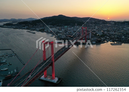 Wakato Bridge at dusk 117262354