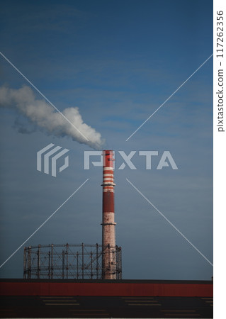 Chimney that emits smoke Chimney that emits smoke 117262356