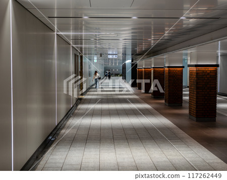 Tokyo cityscape: Underground passageway in the city center Tokyo cityscape: Underground passageway in the city center 117262449