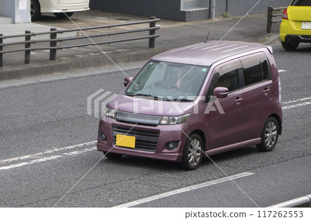 Tall Wagon Light Passenger Vehicle Road Driving Tall Wagon Light Passenger Vehicle Road Driving 117262553