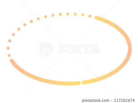 Yellow cute chopped oval frame 117262874