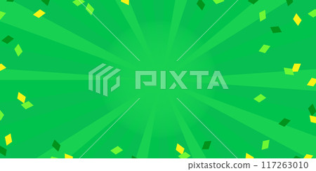 Sunburst and confetti background material (vector green pop) 117263010