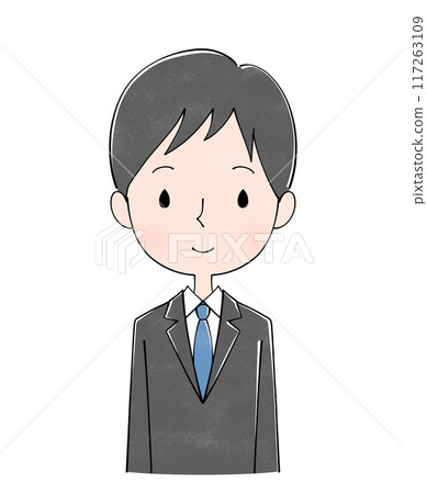 Illustration of a young man in a suit 117263109