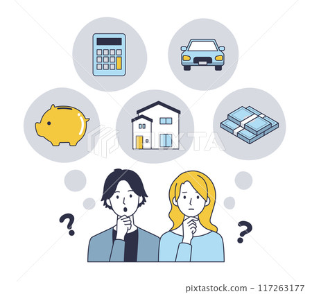 夫婦擔心金錢和資產 夫婦擔心金錢和資產 117263177