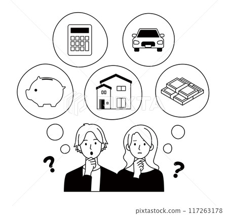 夫婦擔心金錢和資產 夫婦擔心金錢和資產 117263178