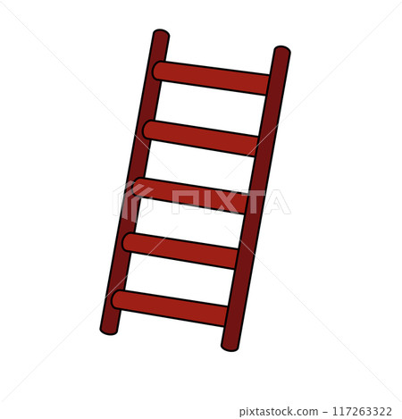A red ladder with six steps A red ladder with six steps 117263322