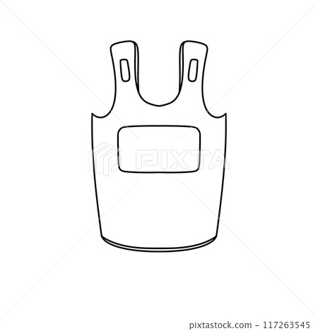 A white tank top with a black logo on the front A white tank top with a black logo on the front 117263545