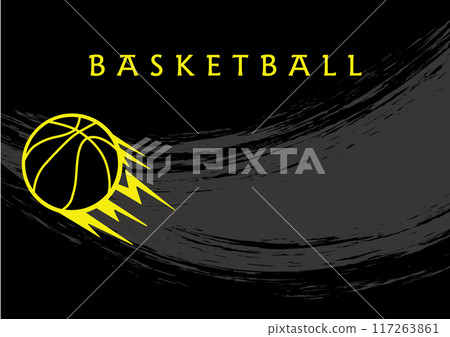 Basketball on a black background 117263861