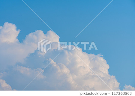 Summer blue sky and white clouds 117263863