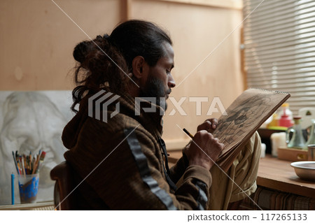 Creating Art in Studio With Focus and Passion Creating Art in Studio With Focus and Passion 117265133