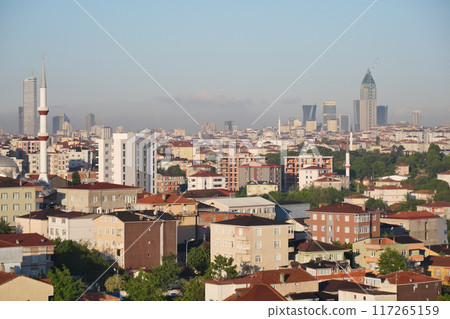 Arial View of Istanbul residential buildings  117265159