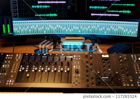 Mixing Audio Tracks in Professional Recording Studio 117265324