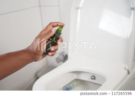 Introducing a Bathroom Air Freshener Spray specifically designed for effective Odor Control 117265596
