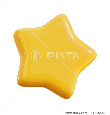 Star 3D Illustrations, 3D rendering 117265818