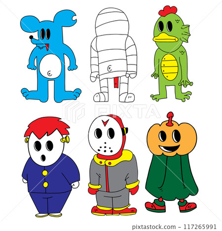 Monster for celebration in halloween holiday concept. 117265991