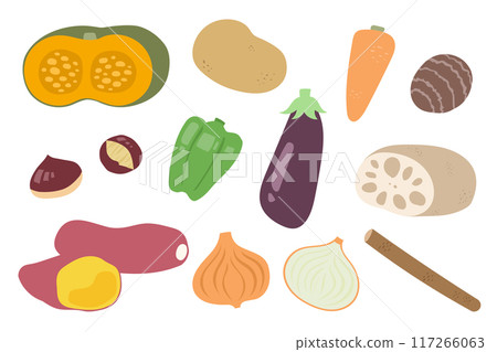 秋季蔬菜插圖集 117266063