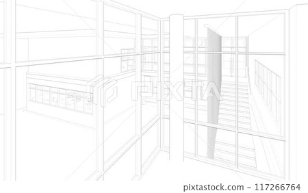3D illustration of building project 3D illustration of building project 117266764