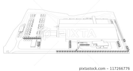 3D illustration of building project 3D illustration of building project 117266776