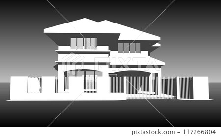 3D illustration of building project 117266804