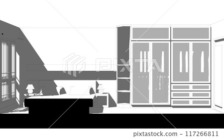 3D illustration of building project 117266811