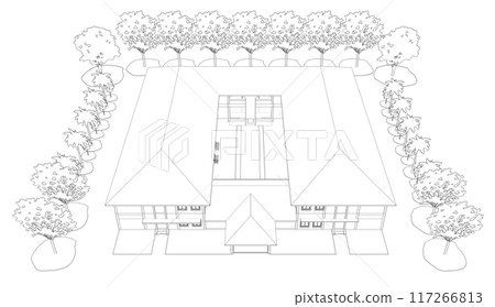 3D illustration of building project 3D illustration of building project 117266813