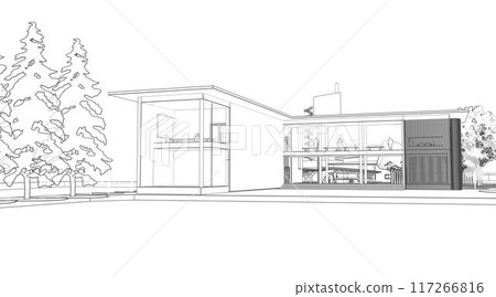 3D illustration of building project 117266816