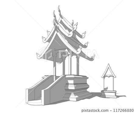 3D illustration of building project 117266880