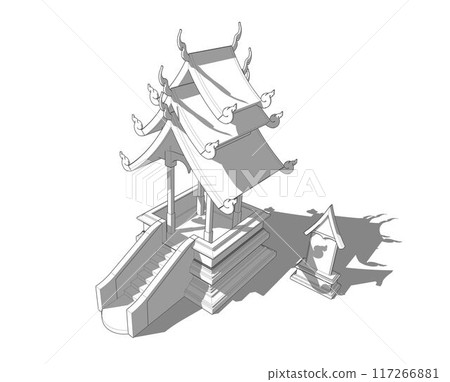 3D illustration of building project 117266881