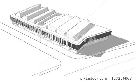 3D illustration of building project 117266908