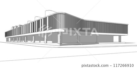 3D illustration of building project 3D illustration of building project 117266910