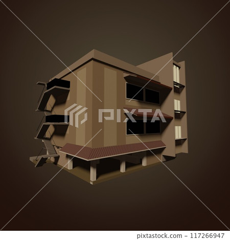 3D illustration of building project 117266947